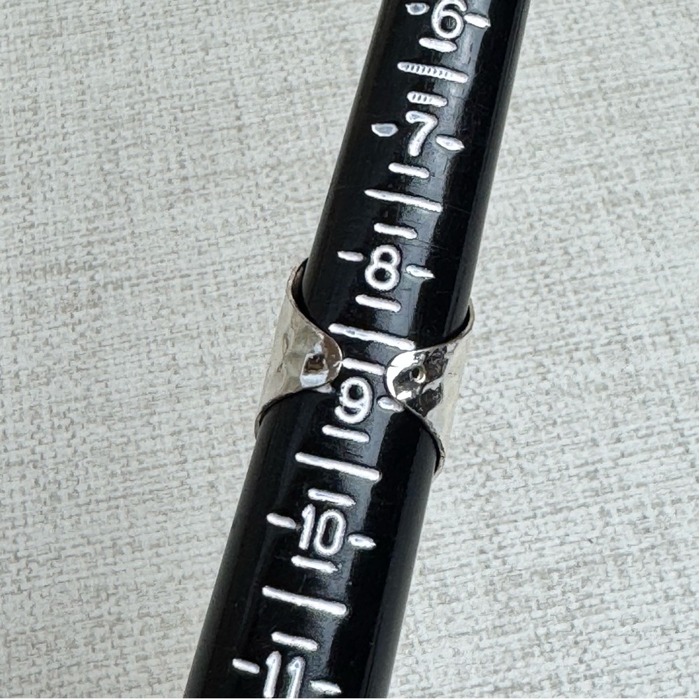 Druzy Silver Tone Adjustable Ring - image 5